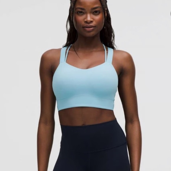 Lululemon Like a Cloud Longline Bra *Light Support D/DD Cup Washed Blue